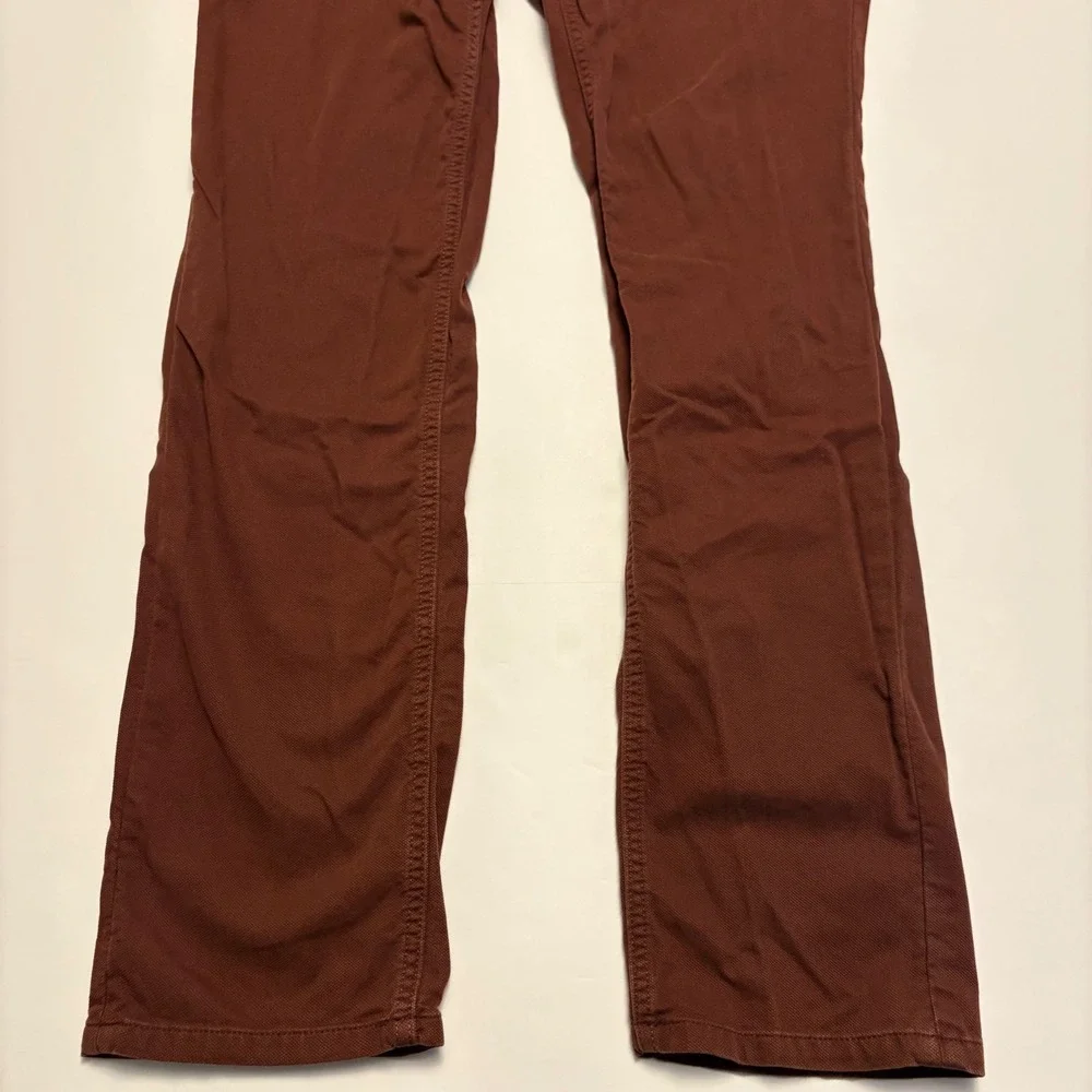 Banana Republic Aiden Pant Mens 33x34 Rust Brown Slim Fit Chino Stretch Cotton